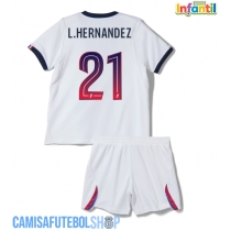 Camisa de time de futebol Paris Saint-Germain Lucas Hernandez #21 Replicas 2º Equipamento Infantil 2026-27 Manga Curta (+ Calças curtas)